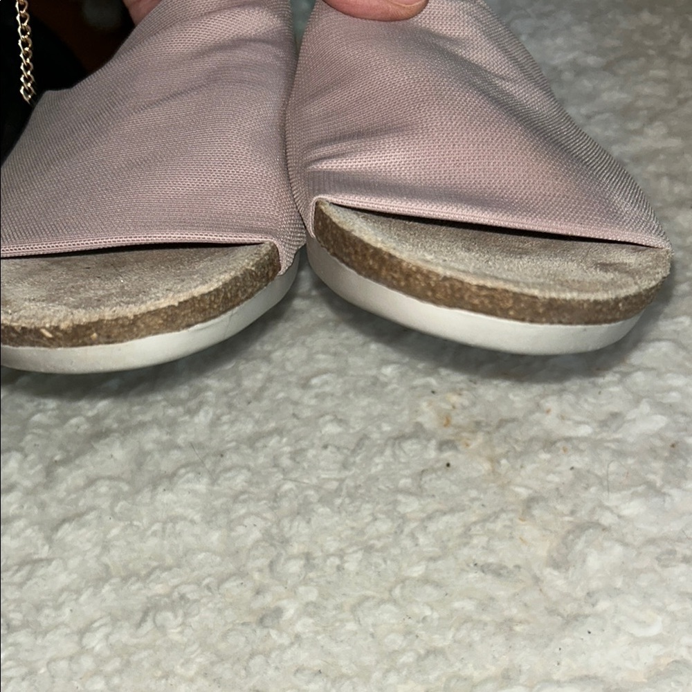 Munro Pink Mules Comfortable Slip-On Shoes